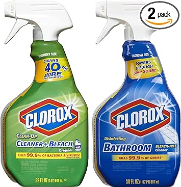 Clorox进口代理批发 clorox Clean-Up 通用清洁剂，带漂白剂，原装，32 盎司 消毒浴室清洁剂，不含漂白剂，30 盎司