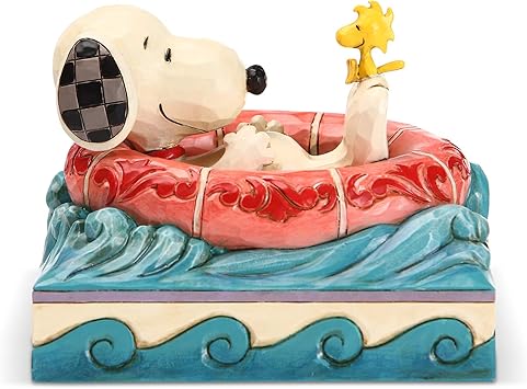 酷牌库|商品详情-Enesco进口代理批发 Jim Shore Snoopy 和 Woodstock 的 Enesco 花生浮雕雕像，4 英寸，多色