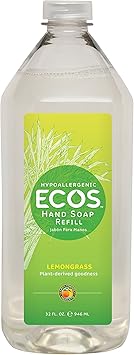 ECOS进口代理批发 EarthFriendly Products 洗手液补充装，柠檬草，32 盎司