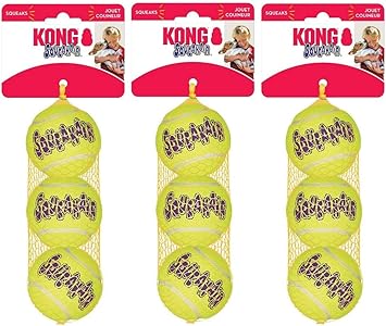 KONG进口代理批发 KONG Squeakair 狗玩具网球 - 中号，x 9