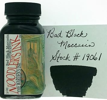 Noodler进口代理批发 Bad Black Mocassin 3 盎司钢笔瓶装墨水 - 防弹 Noodlers Ink 出品