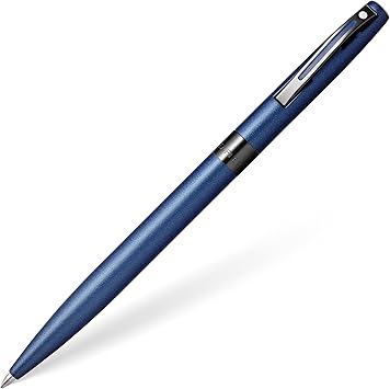 Cross进口代理批发 Sheaffer Reminder 哑光金属蓝色带亮面黑色 PVD ??约会圆珠笔