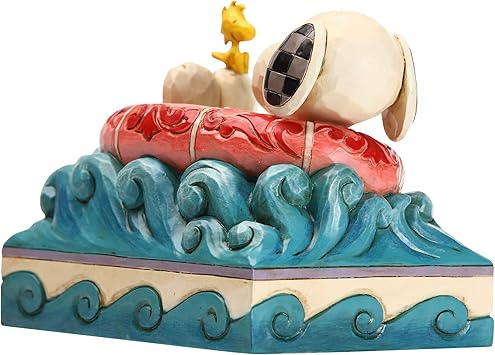 酷牌库|商品详情-Enesco进口代理批发 Jim Shore Snoopy 和 Woodstock 的 Enesco 花生浮雕雕像，4 英寸，多色