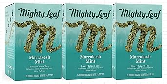 酷牌库|商品详情-Mighty Leaf进口代理批发 Mighty Leaf 马拉喀什薄荷绿茶，45 片整叶袋（3 件装）