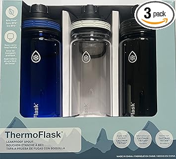 Thermoflask进口代理批发 Thermoflask 25 盎司|不含 Bpa|塑料水瓶|防漏壶嘴|