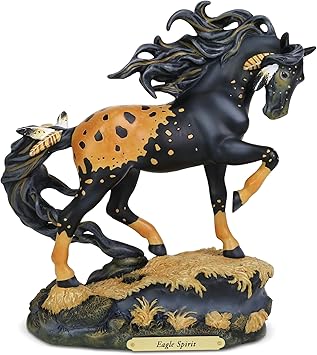 Enesco进口代理批发 Enesco Trail of Painted Ponies Eagle Spirit，9 件树脂石雕像，多色