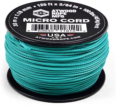 酷牌库|商品详情-Atwood Rope进口代理批发 Atwood Rope MFG 微型实用线 1.18 毫米 X 125 英尺可重复使用线轴 |战术尼龙/聚酯渔具、珠宝制作、野营配件