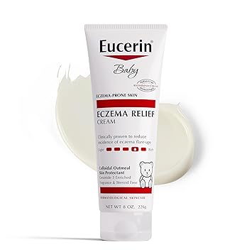 Eucerin进口代理批发 Eucerin 婴儿湿疹缓解身体霜，无香型婴儿湿疹霜，含胶体燕麦、神经酰胺 3 和甘草根提取物，8 盎司管