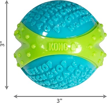 酷牌库|商品详情-KONG进口代理批发 KONG CoreStrength 球 - 狗牙齿咀嚼玩具 - 耐用、多层狗玩具，用于丰富游戏和牙齿护理 - 带纹理主体，用于清洁牙齿 - 适合大型犬