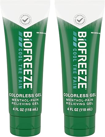 Biofreeze进口代理批发 Biofreeze 薄荷醇止痛凝胶无色凝胶 4 液体盎司管，用于缓解与肌肉酸痛、关节炎相关的疼痛