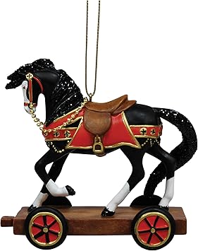 酷牌库|商品详情-Enesco进口代理批发 Enesco Trail of Painted Ponies 圣诞节过去悬挂装饰品，3.27 英寸，多色