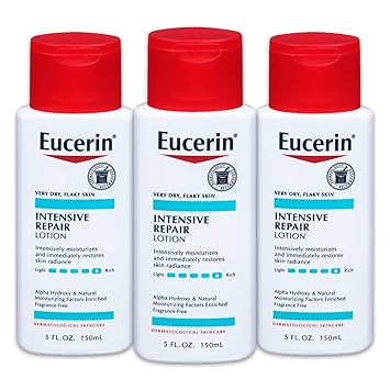 Eucerin进口代理批发 Eucerin 强化修复乳液 - 适合非常干燥、片状皮肤的丰富乳液 - 5 fl。盎司。瓶子（3 件装）