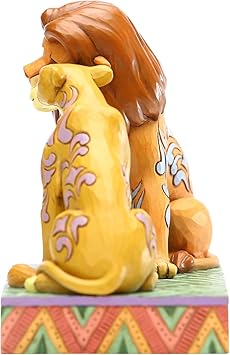 酷牌库|商品详情-Enesco进口代理批发 Enesco Disney Traditions by Jim Shore 狮子王 Simba 和 Nala 依偎雕像，5.12 英寸，多色