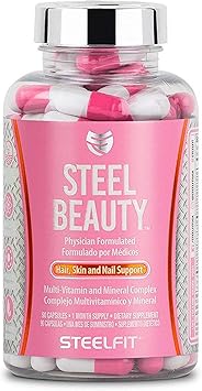 SteelFit进口代理批发 SteelFit Steel Beauty 生物素头发、皮肤和指甲维生素补充剂 | 30 天供应 |使头发生长更长、更强、指甲充满活力和皮肤容光焕发的必需营养素