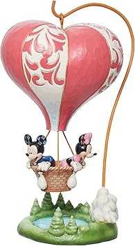 Enesco进口代理批发 Enesco Disney Traditions by Jim Shore 米奇和米妮心形气球雕像，10.75 英寸，多色