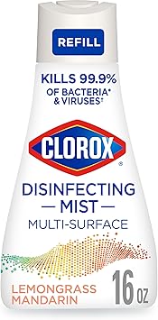 Clorox进口代理批发 Clorox 消毒喷雾补充装，多表面消毒剂，家居必需品，柠檬草柑橘，16 液量盎司