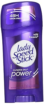 Lady Speed Stick进口代理批发 Lady Speed Stick 隐形干爽止汗除臭剂，野生小苍兰 - 2.3 盎司 - 2 包 Lady Speed Stick，2.3 盎司（2 件装）