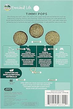 酷牌库|商品详情-Oxbow进口代理批发 Oxbow 9 件装 Enriched Life Timmy Pops 小型宠物咀嚼玩具