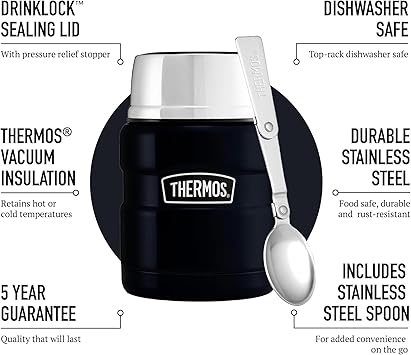 酷牌库|商品详情-THERMOS进口代理批发 Thermos SK3000 食品烧瓶，470ml，午夜蓝