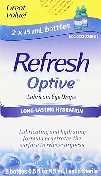 Refresh进口代理批发 Refresh Optive 润滑剂滴眼液，2 x 15 毫升瓶装