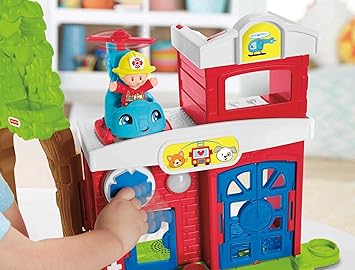 酷牌库|商品详情-Fisher-Price进口代理批发 Fisher-Price Little People 幼儿玩具动物救援玩具套装，带灯光、声音、人物和车辆，适合 1 岁以上儿童（亚马逊独家）