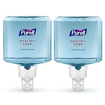 Purell进口代理批发 PURELL 健康肥皂超温和泡沫，清新香味，1200 毫升补充装，适用于 PURELL ES8 自动皂液器（2 件装） - 7775-02 - 由 GOJO, Inc. 制造。