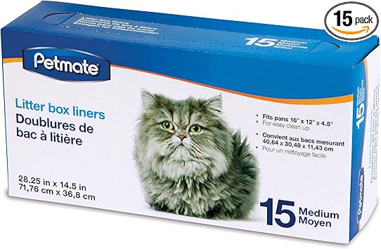 Petmate进口代理批发 Petmate 猫砂盆衬垫 15 克拉 中号