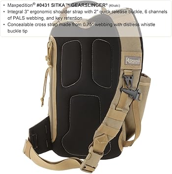 酷牌库|商品详情-Maxpedition进口代理批发 Maxpedition Sitka Gearslinger，卡其色/树叶