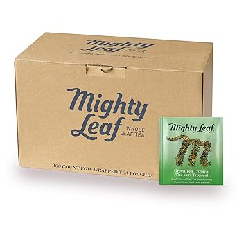 Mighty Leaf进口代理批发 Mighty 叶热带绿茶 100 克拉。