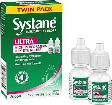 Systane进口代理批发 Systane 超润滑滴眼液，用于治疗干眼症的人工泪液，两支装，每支 10 毫升