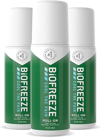 Biofreeze进口代理批发 Biofreeze 止痛走珠，3 盎司滚珠式、速效、持久、强效局部止痛药，3 件装（包装可能有所不同）