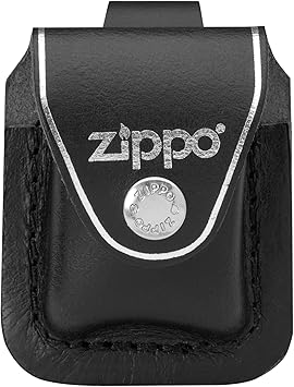 Zippo进口代理批发 Zippo 带环打火机袋，黑色，一种尺寸