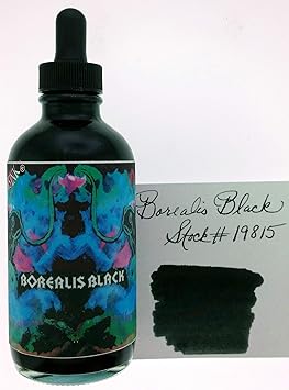 Noodler进口代理批发 鲶鱼墨水补充装 Borealis 黑色 4.5 盎司瓶装墨水 - ND-19815