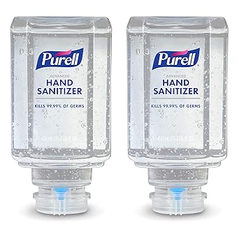 Purell进口代理批发 Purell 高级洗手液凝胶 ES1 推式洗手液分配器，450 毫升补充瓶（2 件装）4450-06-EC2PK