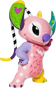 酷牌库|商品详情-Enesco进口代理批发 Enesco Disney by Romero Britto Lilo 和 Stitch 系列天使雕像，7.7 英寸，多色