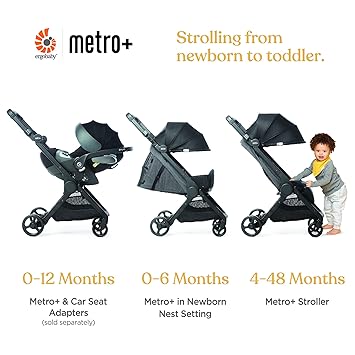 酷牌库|商品详情-Ergobaby进口代理批发 Ergobaby Metro+ 紧凑型婴儿推车、轻型折叠伞车和 Metro+ 紧凑型城市婴儿推车配件：适用于 Cybex/Nuna/BeSafe/Maxi COSI 的汽车座椅适配器