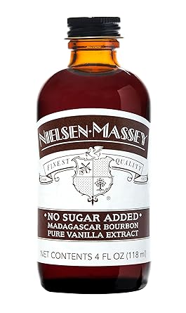 Nielsen-Massey进口代理批发 Nielsen-Massey 无糖马达加斯加波本纯香草精，用于烘焙和烹饪，4 盎司瓶