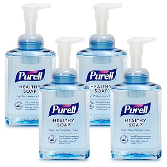 Purell进口代理批发 Purell 品牌 CRT 健康肥皂高性能泡沫，17.4 液量盎司洗手液台式泵瓶（4 件装）- 5014-04