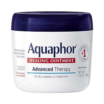 Aquaphor进口代理批发 Aquaphor 愈合软膏高级治疗皮肤保护剂，身体保湿霜，适用于干性皮肤、轻微割伤和烧伤、干燥角质层、脚后跟干裂、手部和嘴唇，14 盎司罐