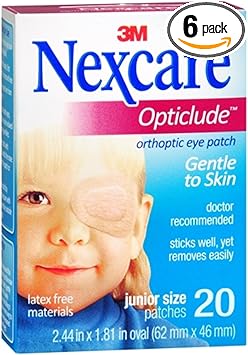 Nexcare进口代理批发 Nexcare Opticlude 青少年矫正眼罩 20 个（每包 6 个）