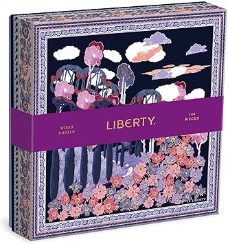 Galison进口代理批发 Galison Liberty Bianca 144 块木拼图 - 来自 Liberty 的独特拼图，带有令人惊叹的花卉设计，8.75 x 8.75，厚实坚固的碎片，是一份很棒的礼物