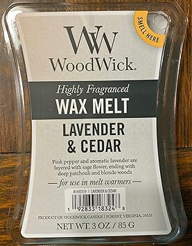 WoodWick进口代理批发 WoodWick 薰衣草雪松蜡融化 3 盎司