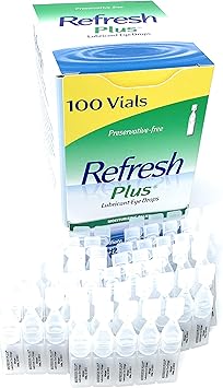 酷牌库|商品详情-Refresh进口代理批发 Allergan Refresh Plus 润滑剂滴眼液一次性小瓶，透明，（100 支（1 包））