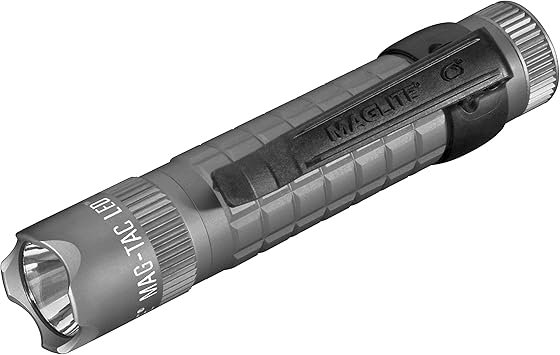 MagLite进口代理批发 Maglite Mag-Tac LED 2 芯 CR123 手电筒 - 皇冠形边框，城市灰色