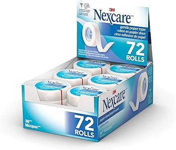 Nexcare进口代理批发 Nexcare Nexcare 微孔纸急救胶带，530-p1/2，1/2 英寸 X 10 码，72 片，72 片，白色