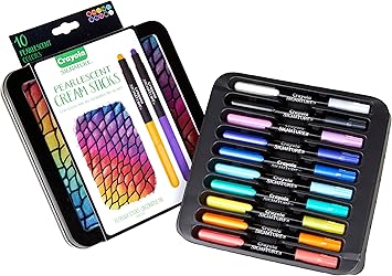 酷牌库|商品详情-Crayola进口代理批发 Crayola 珠光膏棒和盒，油画棒替代品，礼品套装，10 支