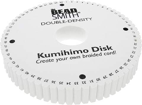 酷牌库|商品详情-The Beadsmith进口代理批发 Beadsmith 圆形 Kumihimo 盘，直径 6 英寸，0.75（20 毫米）厚双致密泡沫，64 个编号槽，用于编织的珠宝工具