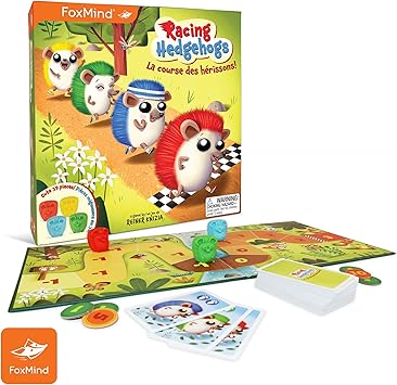 酷牌库|商品详情-FoxMind进口代理批发 FoxMind Games：Racing Hedgehogs，Reiner Knizia 博士推出的一款家庭投注竞赛游戏，最多 5 名玩家，适合 6 岁及以上儿童。