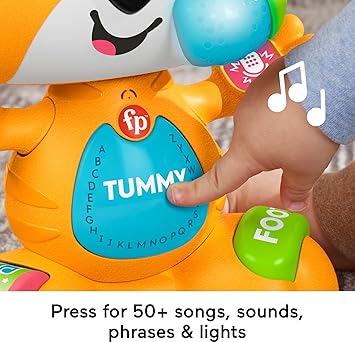 酷牌库|商品详情-Fisher-Price进口代理批发 Fisher-Price 婴儿学习玩具 Link Squad Bop & Groove Tiger 带音乐和灯光，适合 9 个月以上儿童，仅与 Link Squad 商品兼容