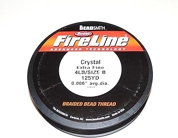 The Beadsmith进口代理批发 Beadsmith Fireline 水晶超细 4 磅尺寸 B .006 125 码